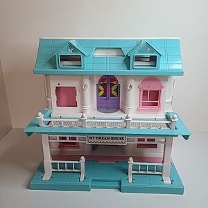 Vintage Rare My Sweet Home 90s Folding Dollhouse Toys R Us Teal Pink And Purple